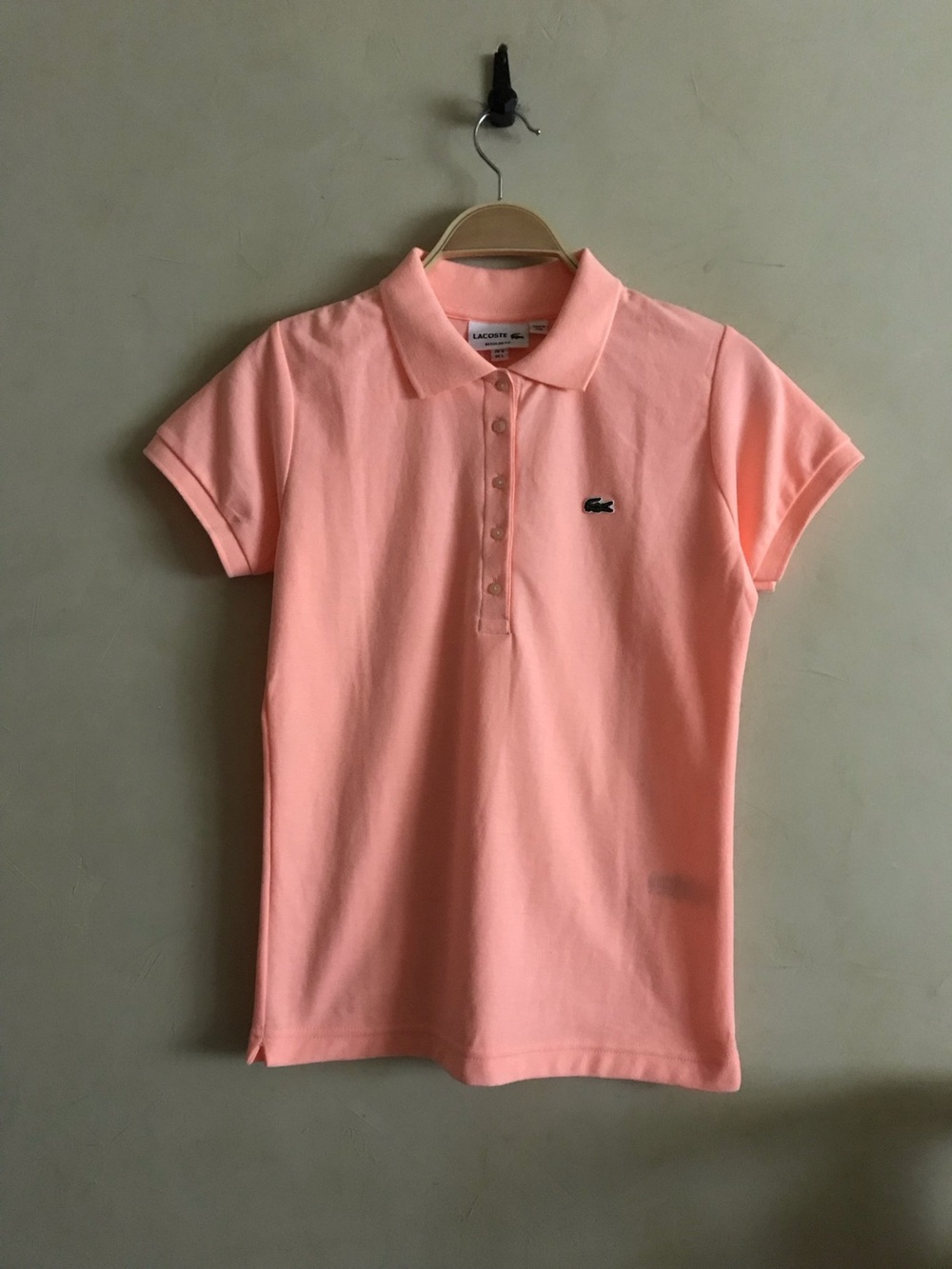 Lacoste Piqué Polo Salmon Color Shirt - Picture 2 of 6